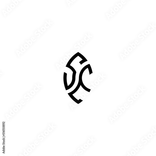 SE leaf shape line initial concept with high quality logo design