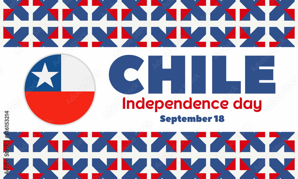Chile Independence Day. Celebrate in September 18. Patriotic Poster, card, banner, template, background. Chile Independence Day. Celebrate in September 18. Patriotic Poster, card, banner, template, background.