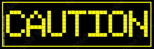 Vector Sign-Black Yellow Caution