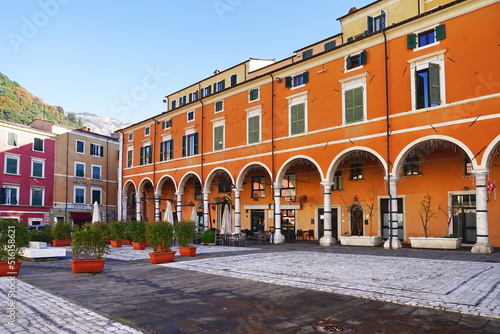 Diana delle Logge Palace in the Alberica square in Carrara, Tuscany, Italy