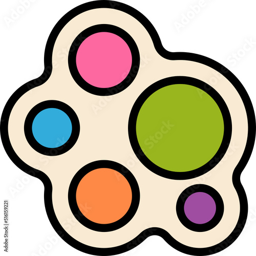 simple dimple color outline icon