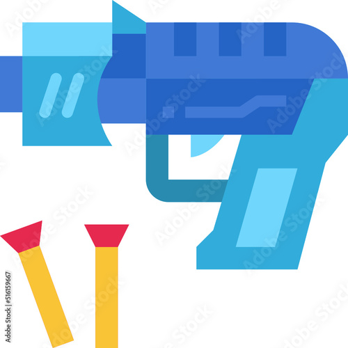 blaster gun flat icon