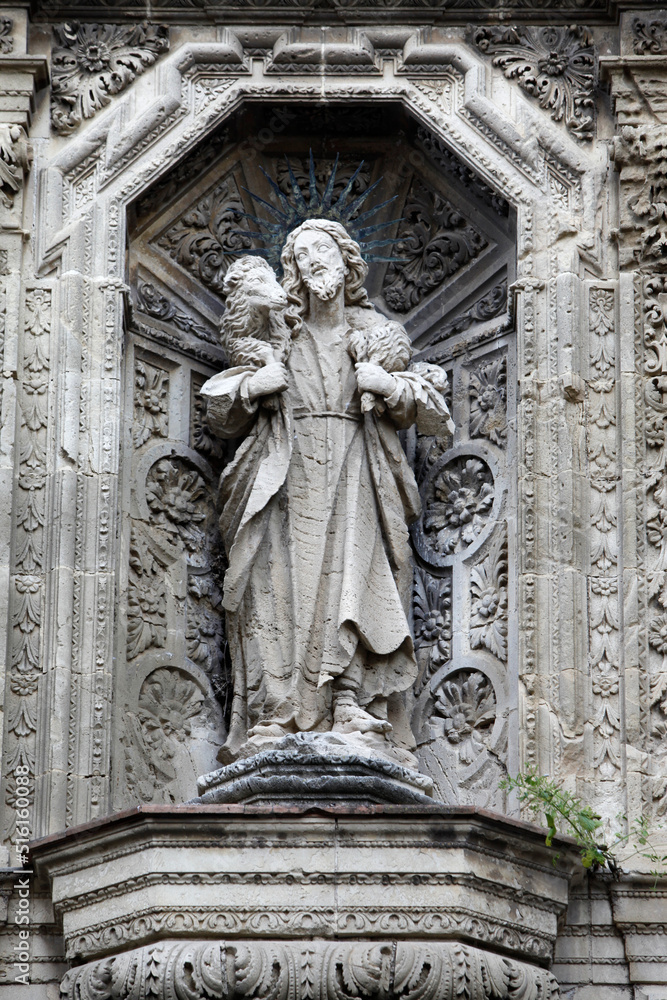 Saint Michael's church - Jesus shepherd statue