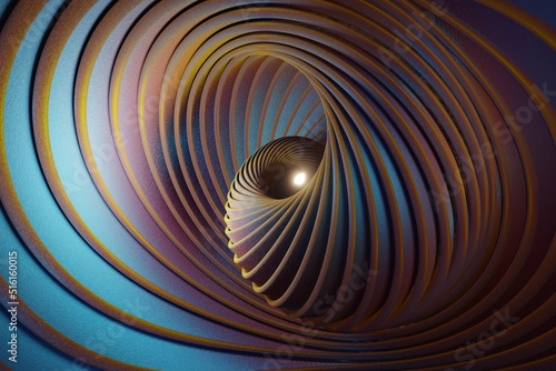 Beautiful Abstract colourful shiny swirl background. Starburst dynamic rings. 3d rendering illustration  Background pattern for design.