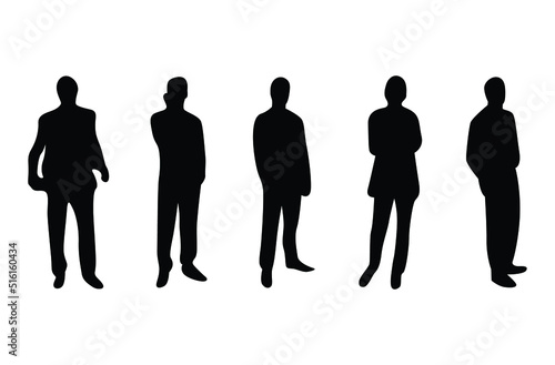 Silhouette business on white background