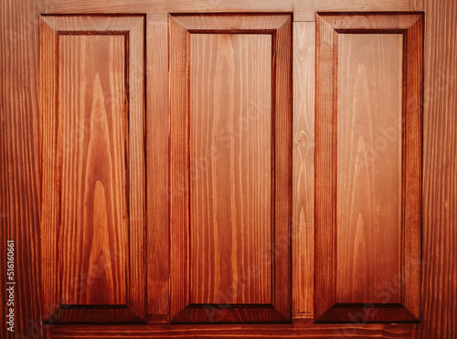 Vintage wooden door element made of mahogany
