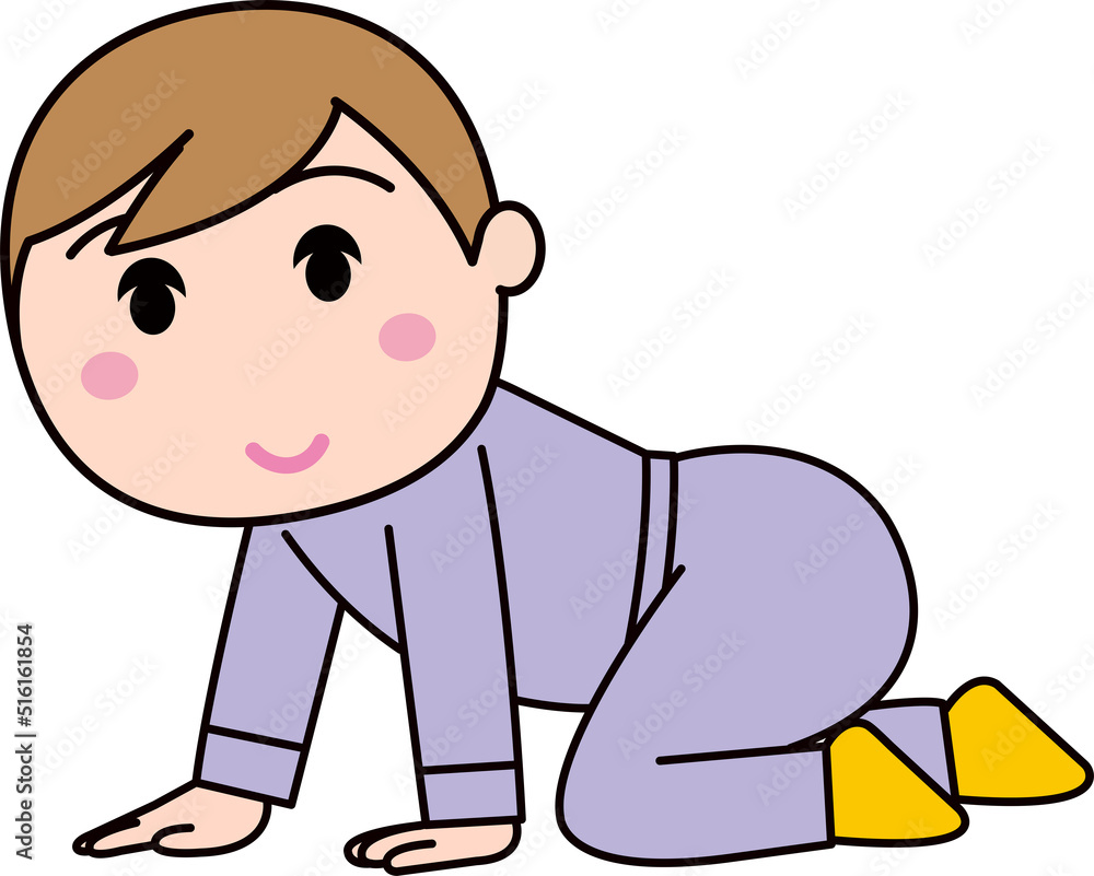 はいはいをする赤ちゃん はいはいをする赤ちゃん