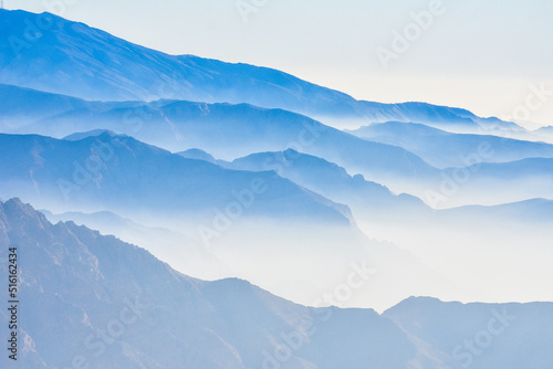 Foggy morning mountain view landscape shot © Zuhair