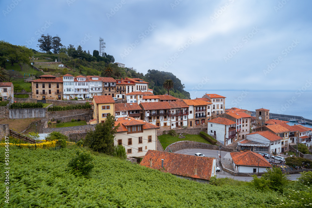 Panoramic view of Lastres. Asturias. Spain