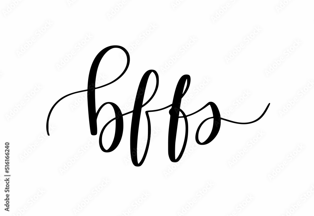 BFFs cute modern calligraphy word BFFs cute modern calligraphy word