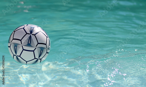 Soccer ball in a pool © TopMicrobialStock