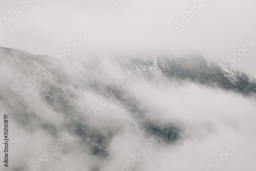 Berge Wolken Gipfel Schnee Schweden Abisko