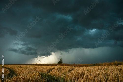 storm over the field