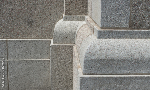 detail of a wall feat. cut stone profile