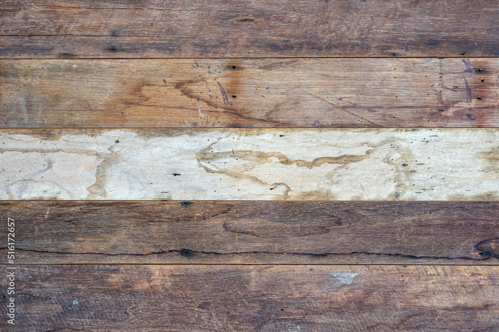 Naklejka premium old rustic wood plank wall texture background