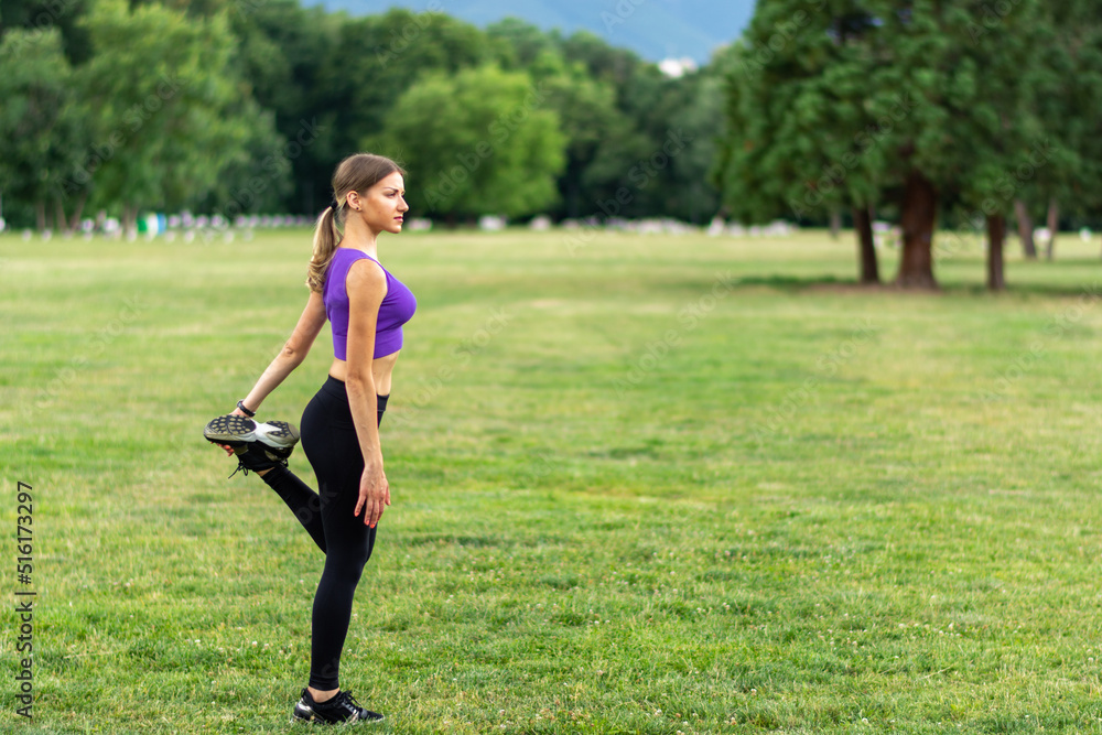 woman jogging in park