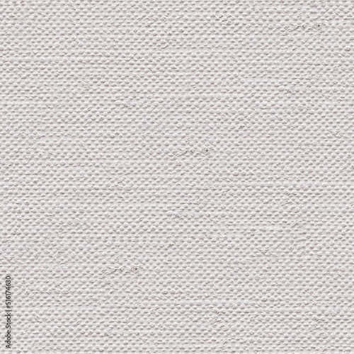 Linen canvas texture in excellent white color as part of your creative work. Seamless pattern background.