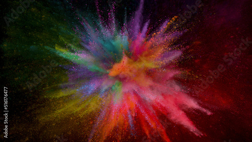 Freeze motion shot of color...