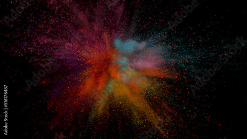 Freeze motion shot of color...