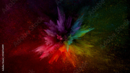 Freeze motion shot of color...