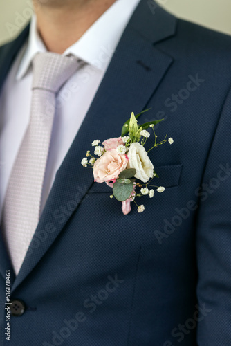 Vászonkép groom's suit with a buttonhole