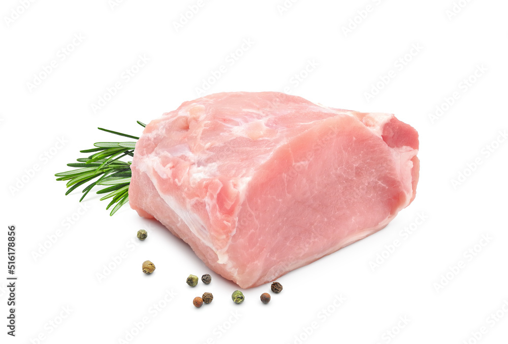 Raw pork meat isolated on white background Raw pork meat isolated on white background