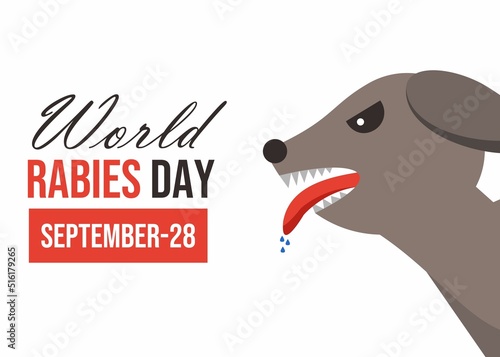 World rabies day illustration