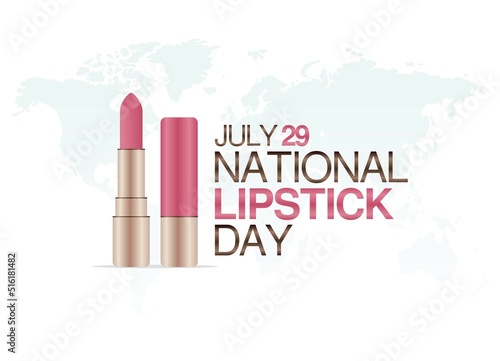vector graphic of national lipstick day good for national lipstick day celebration. flat design. flyer design.flat illustration.