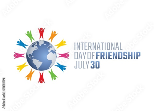 vector graphic of international day of friendship good for international day of friendship celebration. flat design. flyer design.flat illustration.