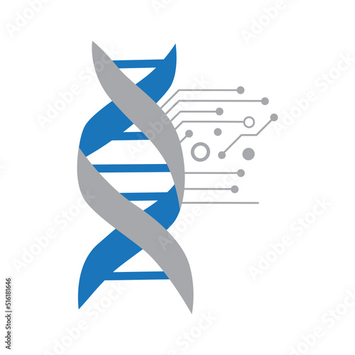  technological network and DNA helix © Biljana