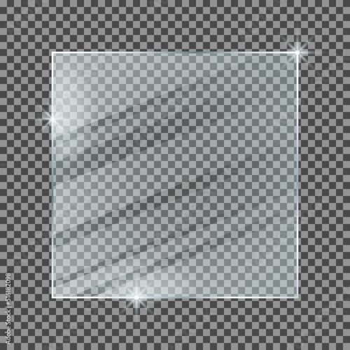 Glass plate isolated on a transparent background