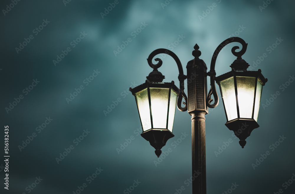 old street lamp, vintage