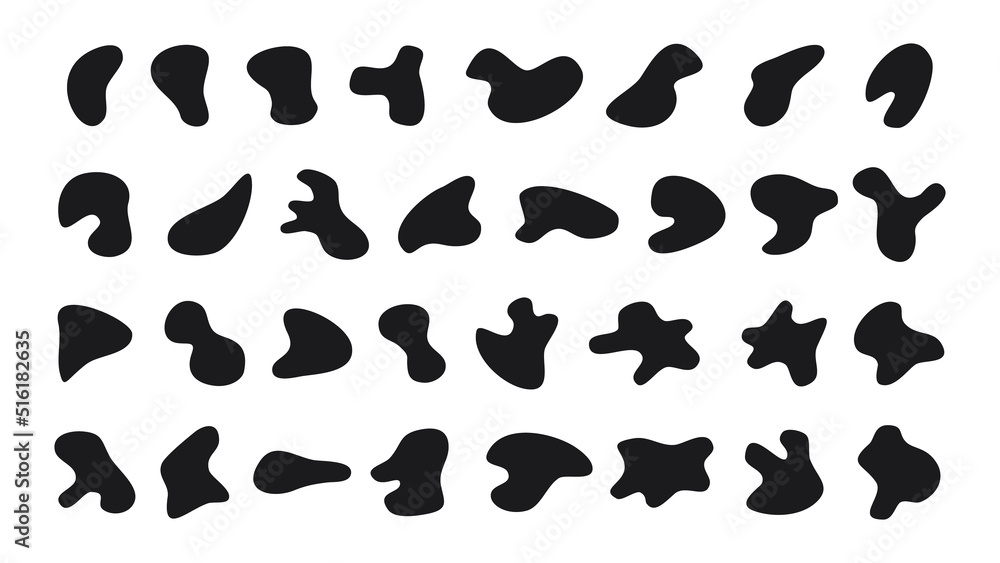 Black liquid blob shapes Black liquid blob shapes