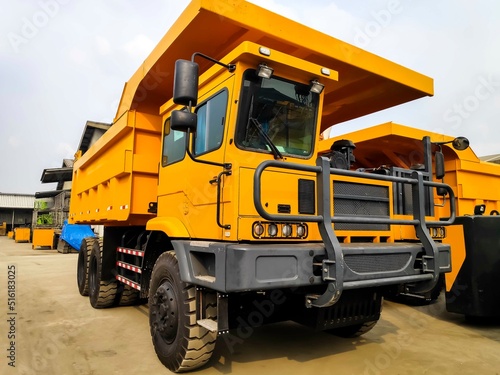 Rigid mining truck. Off highway truck that use in mining industry.