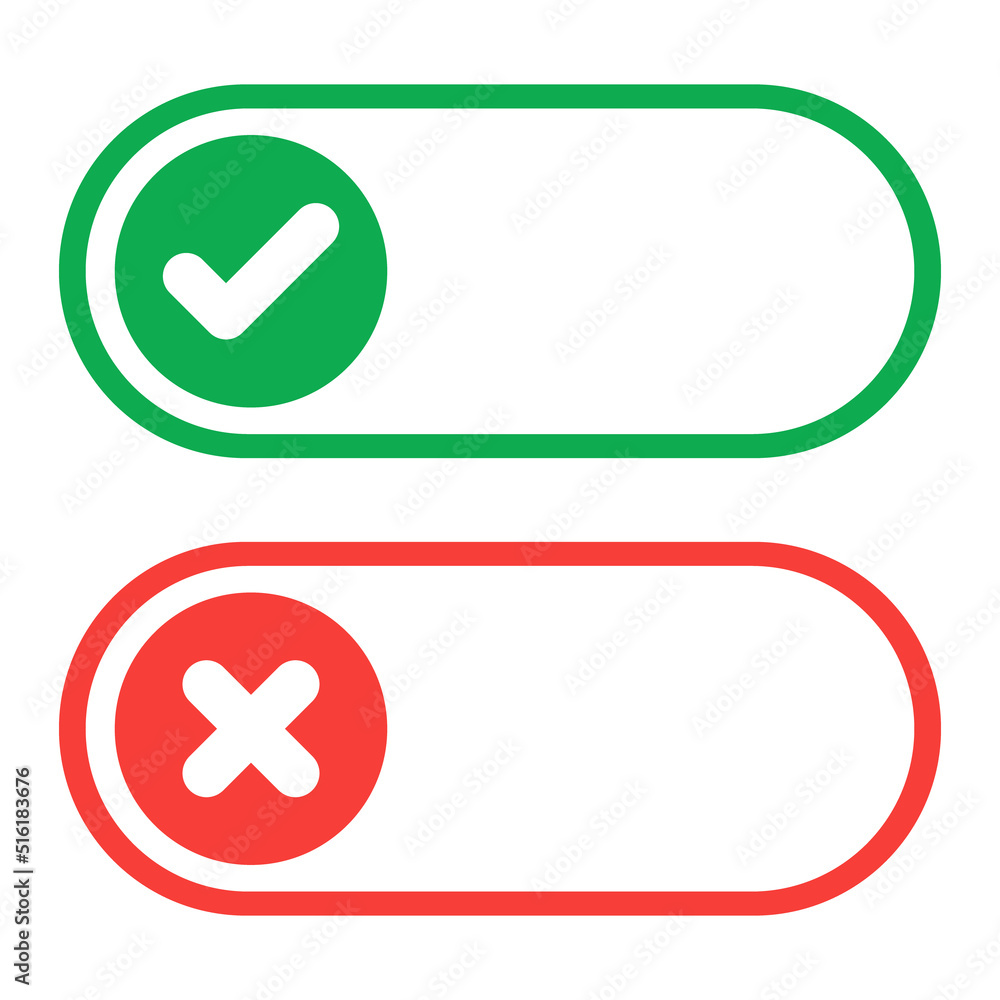 green yes and red no buttons green yes and red no buttons
