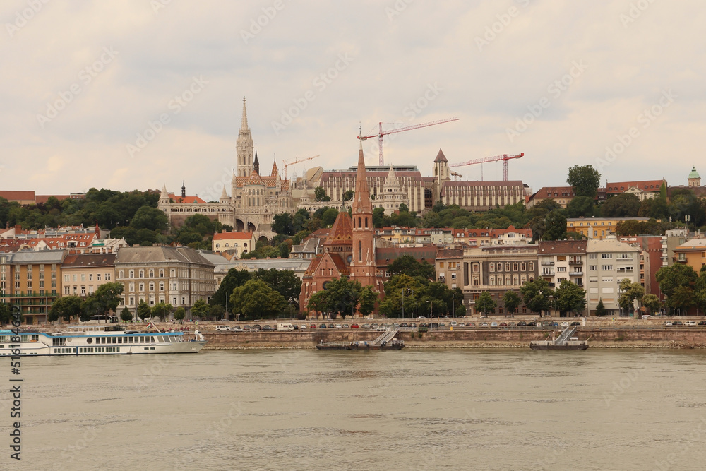 City of Budapest. The capital of Hungary. The Danube River.
