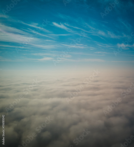 Aerial Shot above the clouds