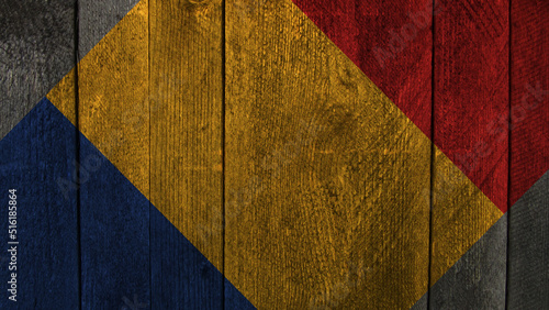 Photography Moldova flag. Moldova flag on a wooden background