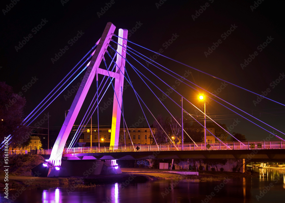 Fototapeta premium Wladysław Jagiello bridge over Brda river in Bydgoszcz. Poland