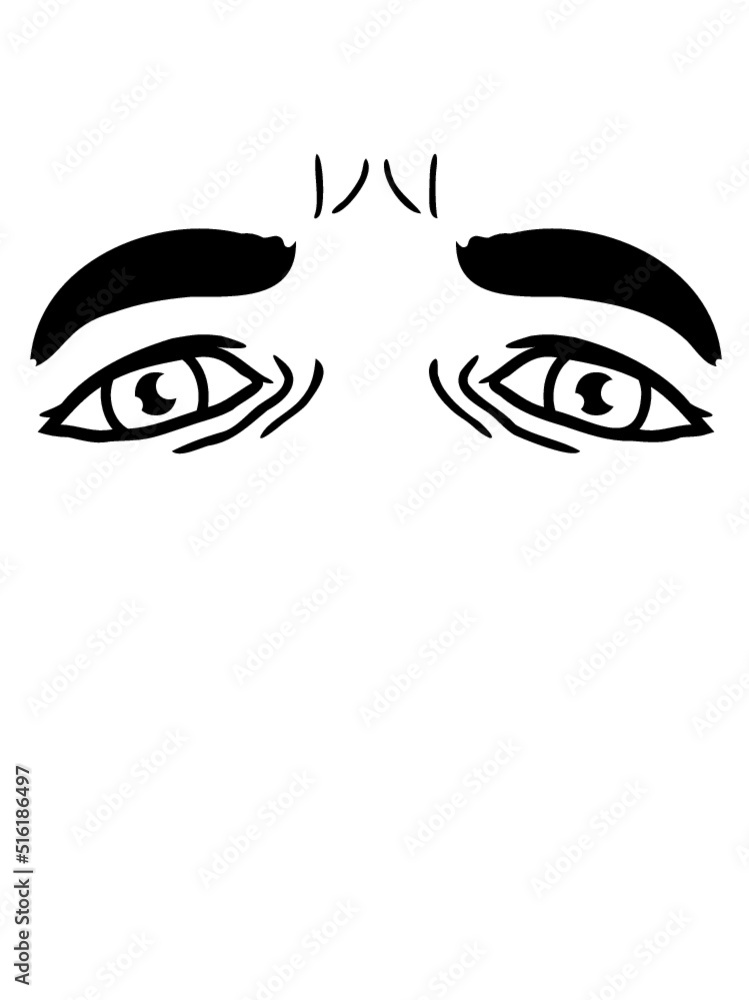 Weinende traurige Augen Design 