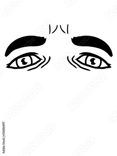 Weinende traurige Augen Design 