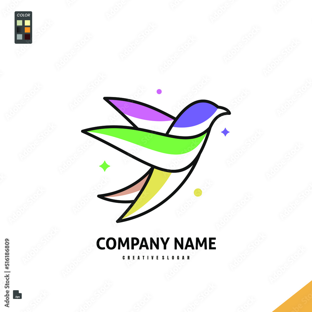 Abstract Bird Logo design vector template. Creative Dove Logotype business technology concept symbol icon. Abstract Bird Logo design vector template. Creative Dove Logotype business technology concept symbol icon.