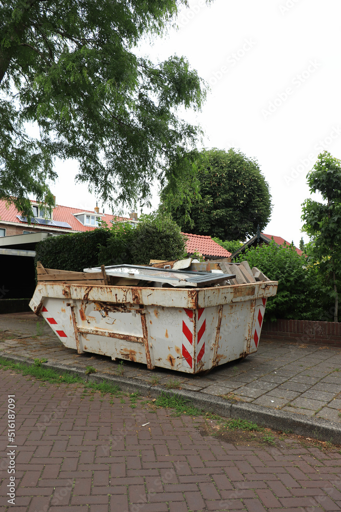 White Garbage Dumpster White Garbage Dumpster