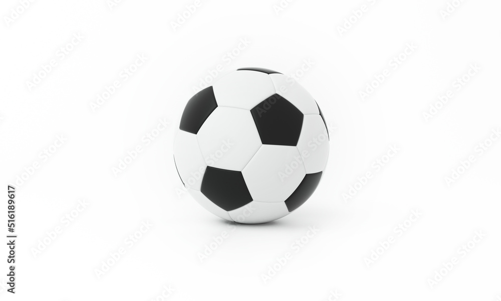Soccer ball isolated on white background. 3d rendering. Soccer ball isolated on white background. 3d rendering.