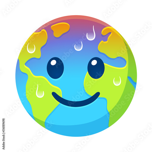 Hot Earth global warming cartoon