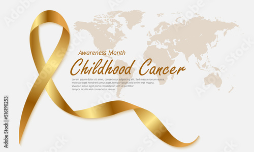 Childhood cancer awareness month design banner vector. International Childhood cancer day design
