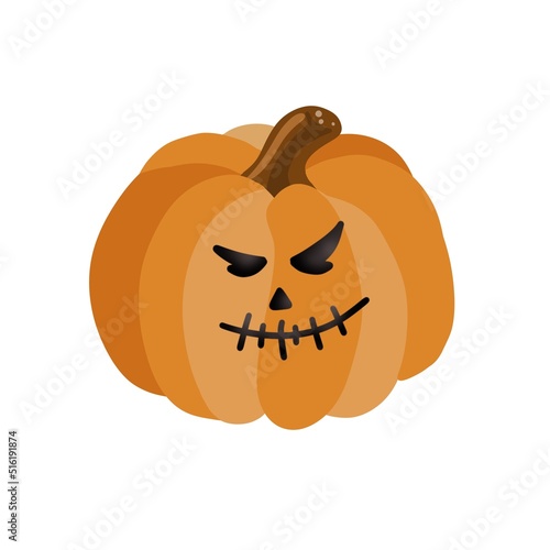Wallpaper Mural The main symbol of the holiday Happy Halloween. Orange pumpkin with a hike for your design for the Halloween holiday. Previous illustration. Torontodigital.ca