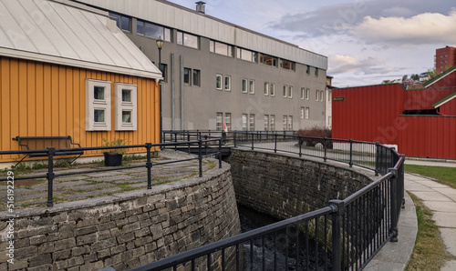 Among the docker district of Trondheim 

