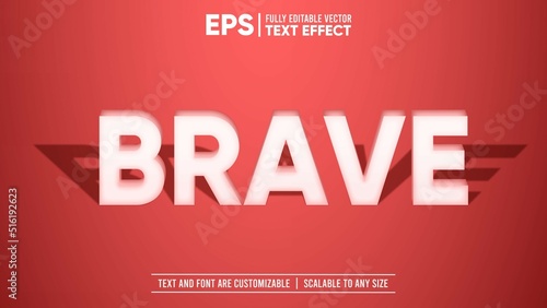 3D Red Brave Shadow Text Effect