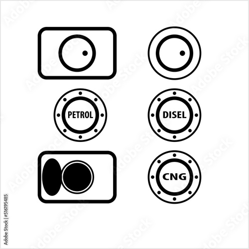 Car Petrol Cap Icon, Vehicle Gas Cap
